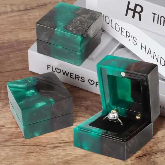 Engagement Ring Box with Single Slot {3}