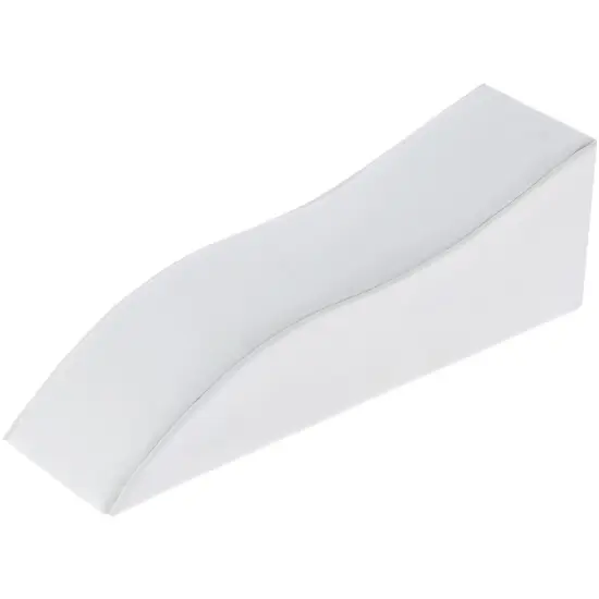 Plymor White Faux Leather Bracelet Ramp Display Stand, 2" W x 6.125" D x 2.5" H {1}