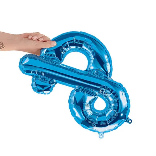 NorthStar Balloons&reg; 16 Inch Ampersand Blue Air Fill Only {3}