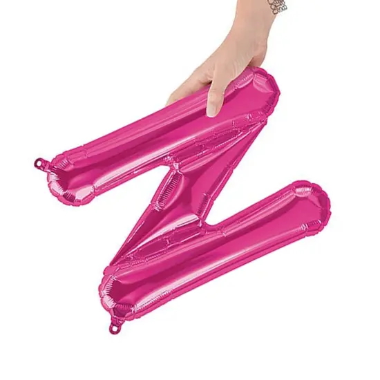 NorthStar Balloons&reg; 16 Inch Letter N Magenta Air Fill Only {4}