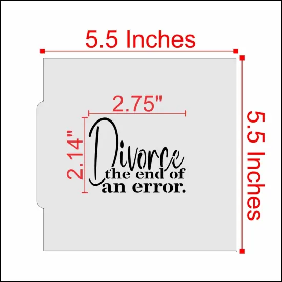 Divorce the End of An Error Cookie Stencil {2}