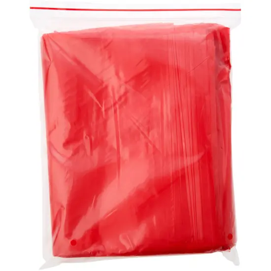 Plymor 8" x 10", Red 2 Mil Zipper Reclosable Plastic Bags {5}