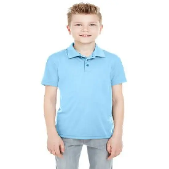 UltraClub&reg; Youth Cool & Dry Mesh Piqu&eacute; Polo Royal {3}