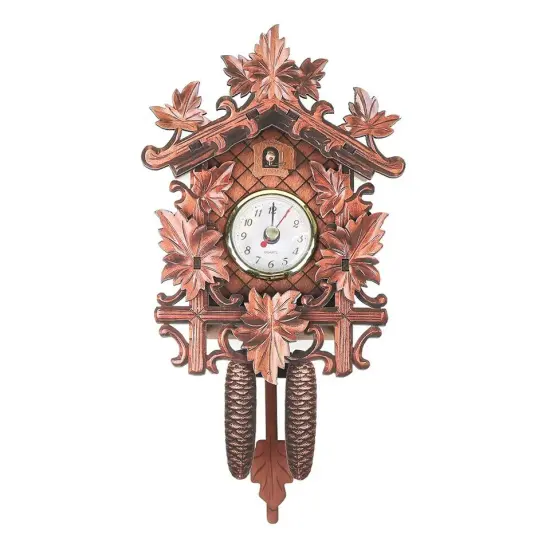 Vintage Wall Clock Hanging Clock Carvings Antique Living Room Home Decor {1}