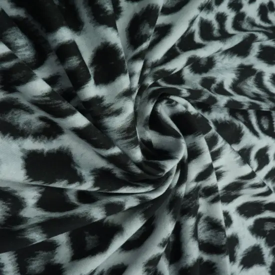 1 Yard DTY Brushed Animal Print Knit Fabric 58/60 Inches Wide Soft Stretch SILVER {3}