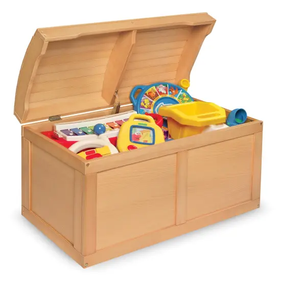Badger Basket Hardwood Barrel Top Toy Chest Natural {5}