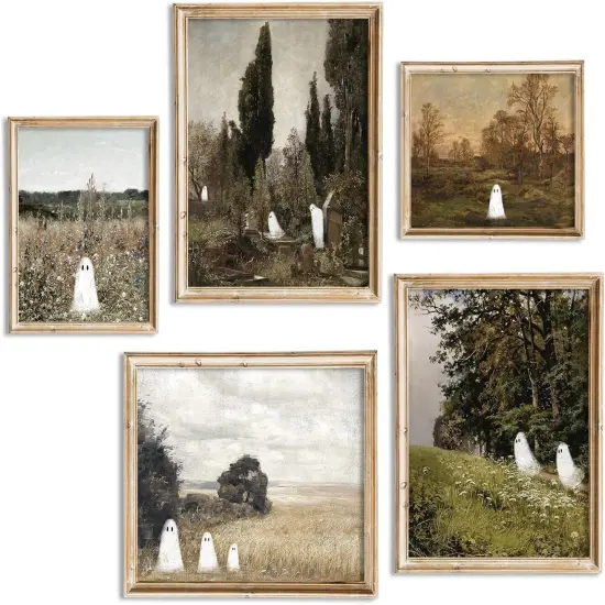 5Pcs Halloween Wall Art Prints - Unframed {1}