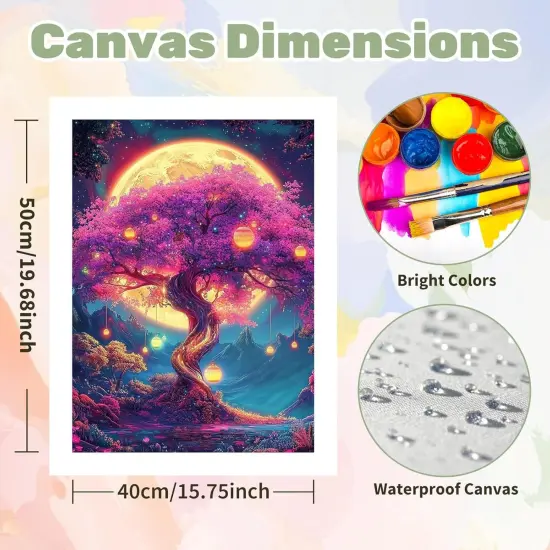 Tree of Life Paint by Numbers Kit - 16x20 Inch {3}