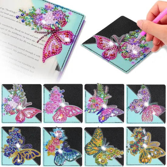 8 Pcs Diamond Painting Bookmark Kit Butterfly {1}