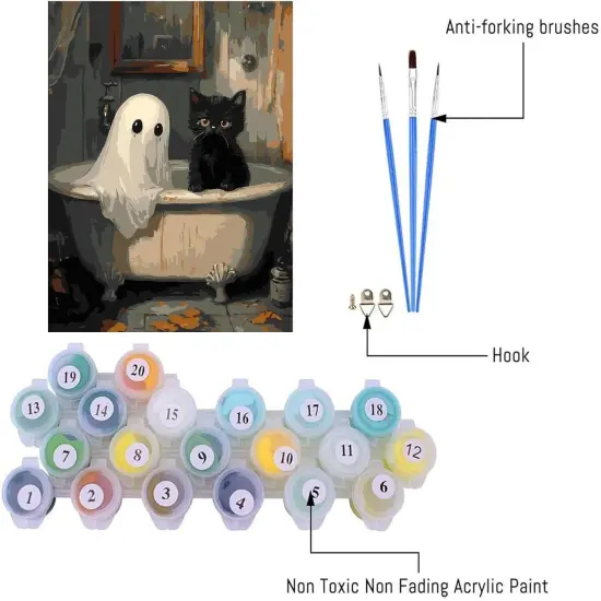 Halloween Paint by Numbers Kit - 16x20 Inch {3}