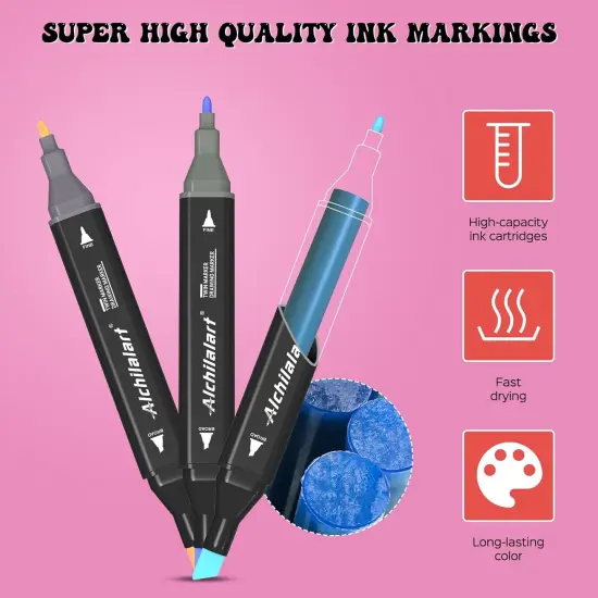 120-Colors Alcohol Based Dual Tip Markers {5}