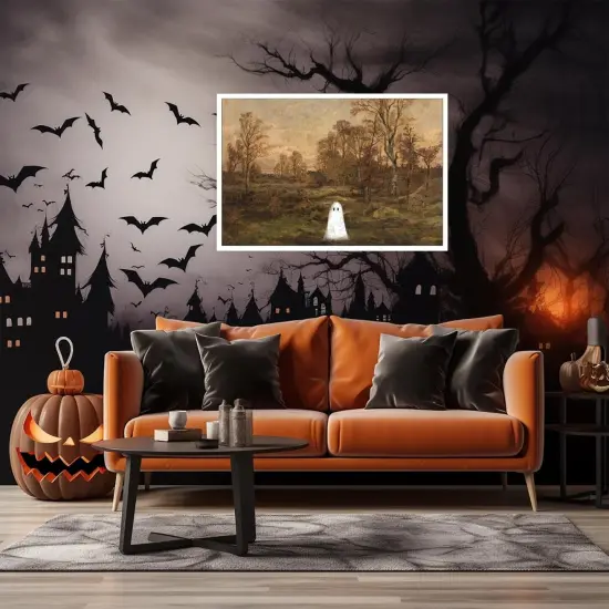 Halloween Canvas Wall Art - 12x16 Inches (Unframed) {3}
