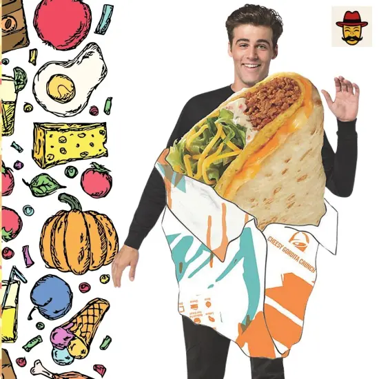 Gordita Crunch Costume Funny Taco Tunic Halloween Food Party Outfit {6}