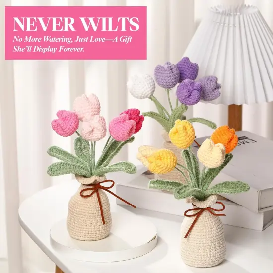 Crochet Knitting Tulip Bouquets {5}