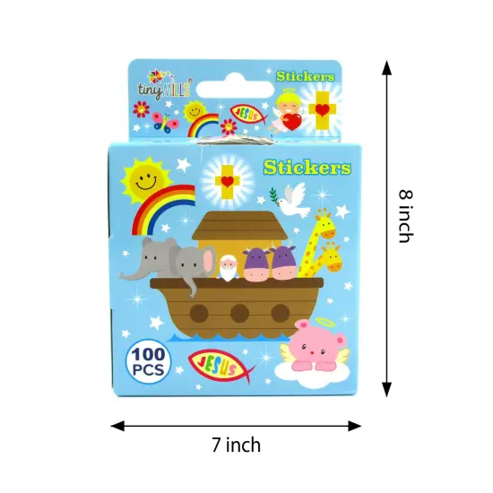 Religious Christian Stickers 100 Stickers/Dispenser, Pack 12 Dispensers for VBS Sunday School {3}