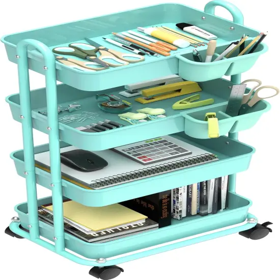4-Tier Multifunctional Rolling Utility Cart {2}