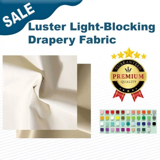 Luster Light Blocking Drapery Fabric White {2}