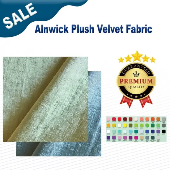 Alnwick Plush Velvet Fabric Pearl {2}