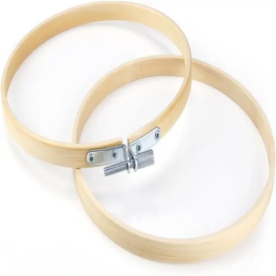12 Pieces 6 Inch Embroidery Hoops Set Bulk Circle Cross Stitch Hoop Round Ring {2}