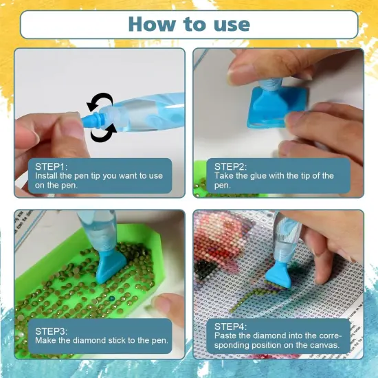 13Pcs 5D Diamond Art Painting Pen Kit - Deep Purple - 0.3mm Fine Point - Ergonomic Grip - Adults & Teens - DIY Art & Jewelry Making {5}