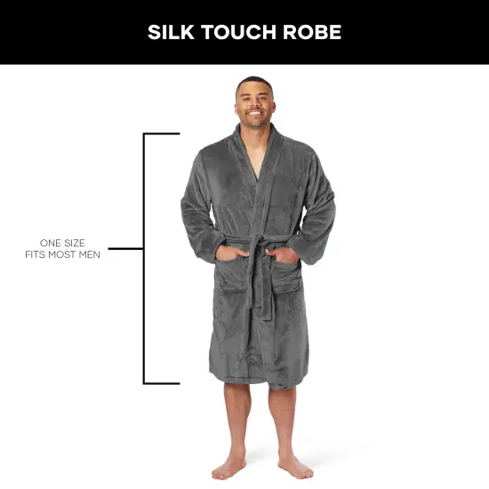 Northwest Silk Touch L/XL Robe Lava Smoke 26&times;47 Inches {5}
