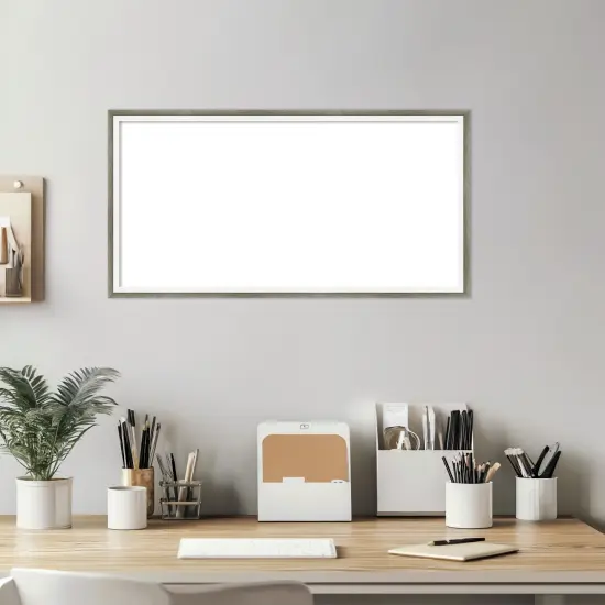 Lucie Framed Dry Erase Magnetic Board Silver White {6}
