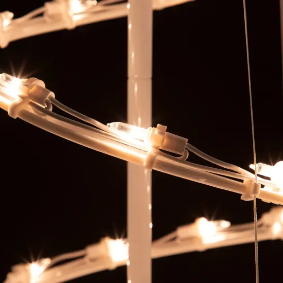 Northlight Lighted Outdoor Spiral Christmas Cone Tree with Star - 3' - Clear Lights White {6}