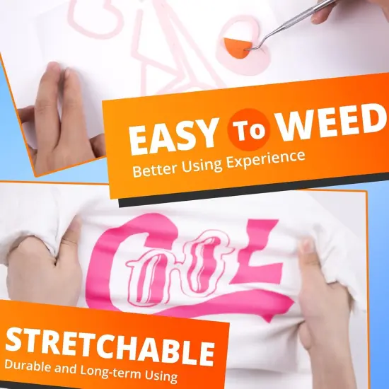 Heat Transfer Vinyl HTV Vinyl Bundle, 65 Pack Iron on Vinyl for T-Shirts 41 Assorted Colors {4}