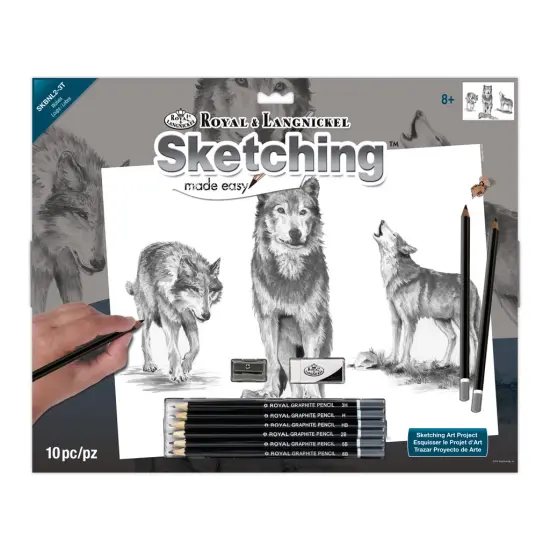 SKBNL2 | Sketching Made Easy™ Wolves 10pc 11.25" x 15.375" Sketching Art Project {1}