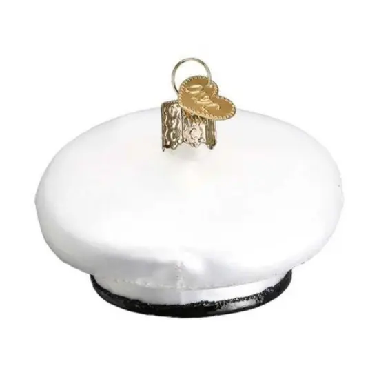 Old World Christmas 2.25 In Marines Hat Christmas Tree Ornament , Semper Fidelis White {2}