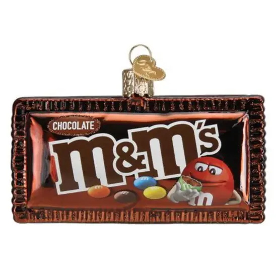 Old World Christmas 2.5 Inch M&M's Milk Chocolate Tree Ornament , Ornament Candies Plain Brown {1}