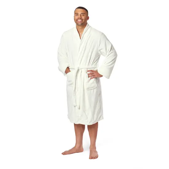 Northwest Silk Touch L/XL Bath Robe Optical White 26&times;47 Inches {1}