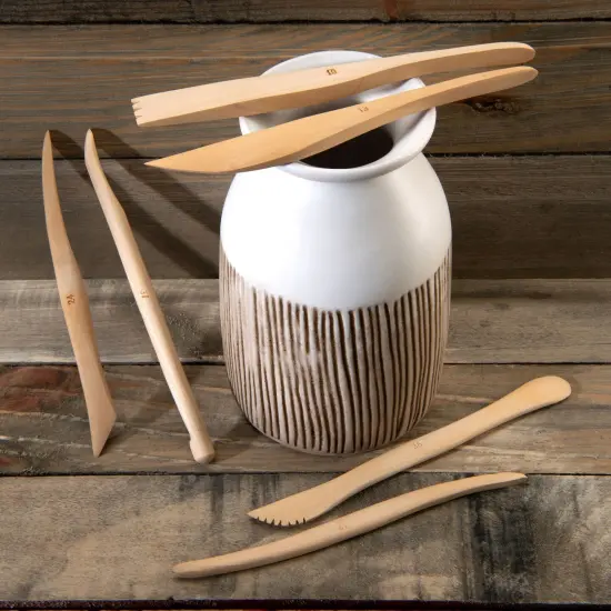 RSET-POT6 | 6pc 6" Wooden Sculpting Tools {2}