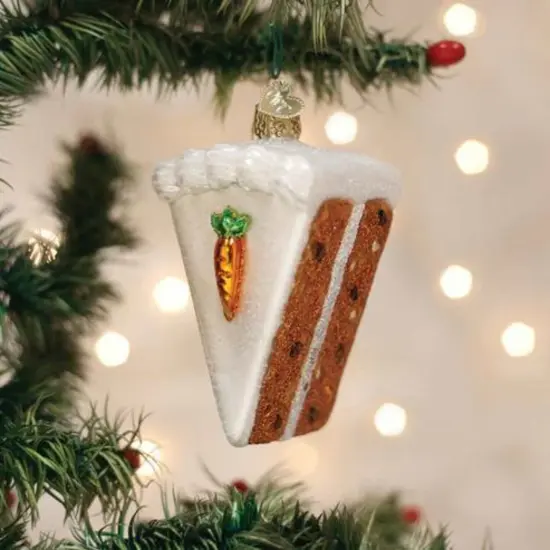 Old World Christmas 3.75 In Carrot Cake Christmas Tree Ornament , Ornament Dessert Sweets Pastry Multicolored {3}