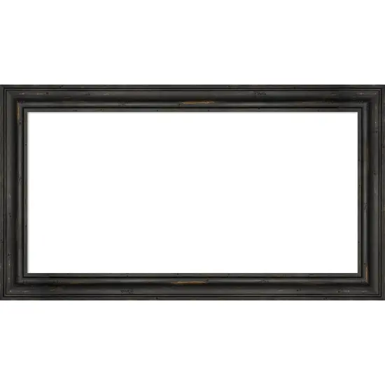 Rustic Pine Narrow Framed Dry Erase Magnetic Board Black {1}