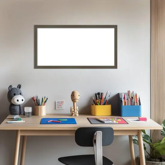 Svelte Framed Dry Erase Magnetic Board Clay Grey {5}