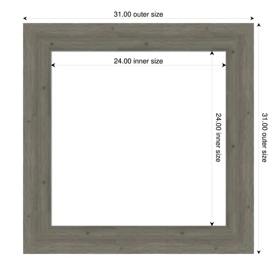 Fencepost Framed Dry Erase Magnetic Board Grey {4}