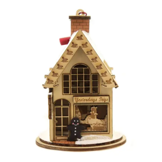 Ginger Cottages 4.25 In Yesterday's Toys Tree Ornament , Ornament Beige {1}