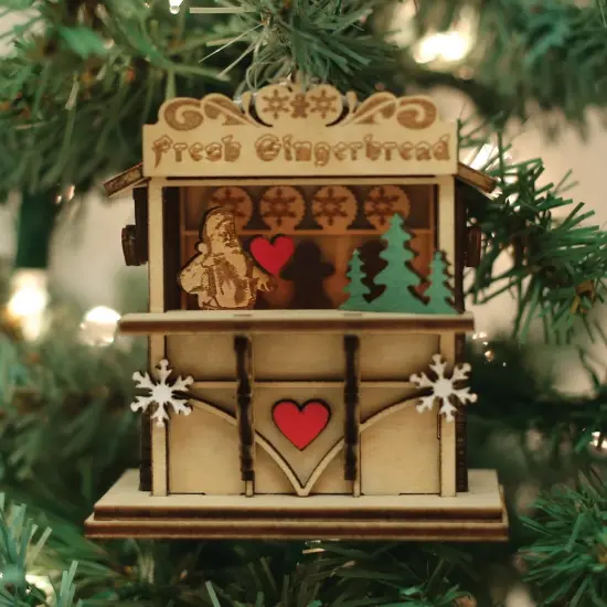 Ginger Cottages 3.5 Inch Ginger Market Tree Ornament , Ornament Beige {3}