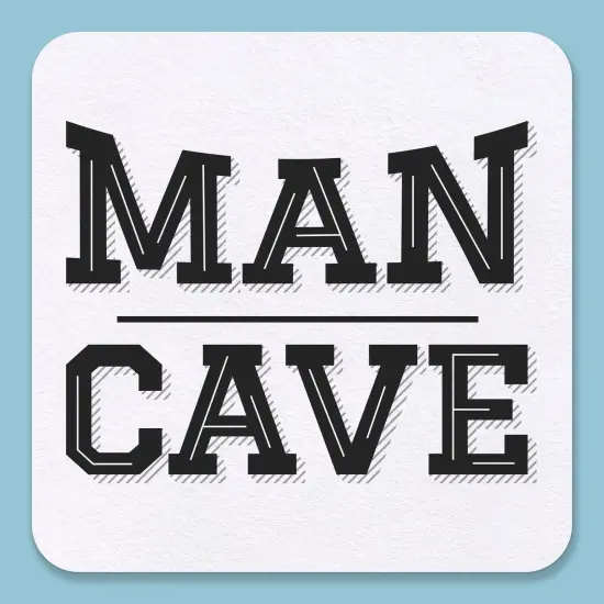 Big Dot of Happiness 25 Ct Man Cave Drink Coasters, 4-Inch Disposable Square Paper Coasters for Home Bar Accessories or Birthday Party {1}