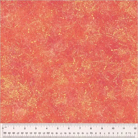 Pink Grapefruit Noteworthy Splatter 44"/45 Fabric Per Yard {1}