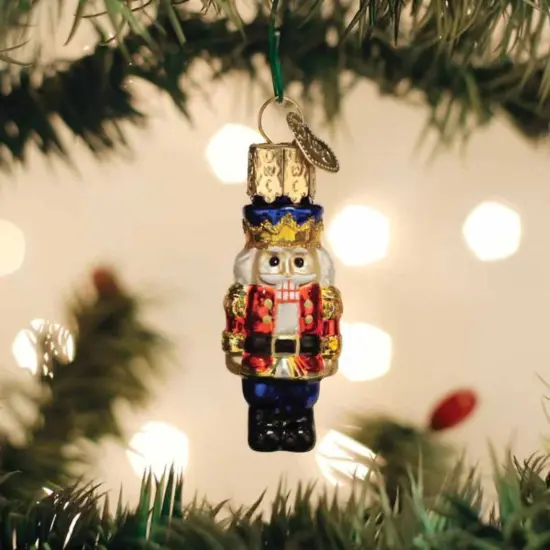 Old World Christmas 2.0 Inch Mini Nutcracker Soldier Tree Ornament , Gumdrops Collection Wooden King Multicolored {3}