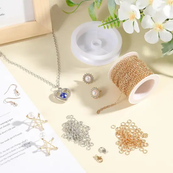 1500 Pcs Earring Hooks Making Kit(Gold, Silver) {4}