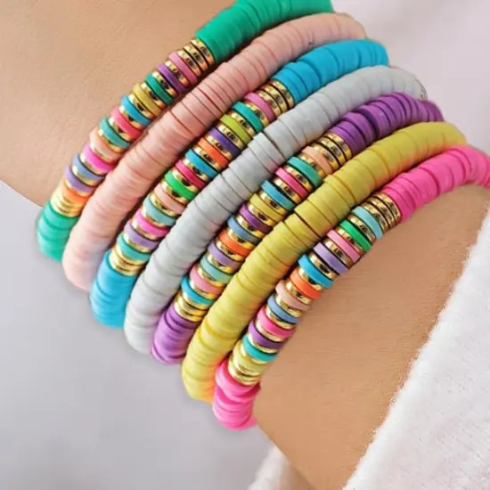 Patriotic Heishi Beads Kit for DIY Craft {5}