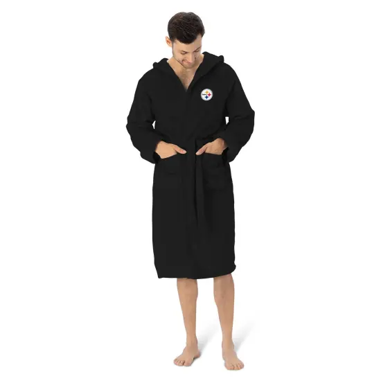Pittsburgh Steelers NFL Hooded Silk Touch Bath Robe 26&times;47 Inches {1}