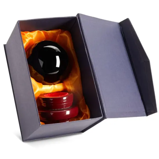 Juvale Obsidian Sphere&ndash; Black Crystal Ball with Stand for Meditation, Home D&eacute;cor, Fortune Teller Ball, Feng Shui 2inch {5}