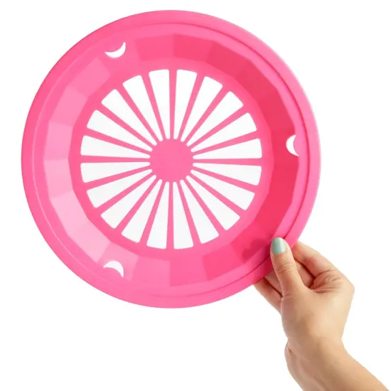 20 Pack 10 inch Reusable Plastic Paper Plate Holders, Heavy Duty Picnic Supplies, Holds 9" Party Plates, 4 Colors Multicolor {6}