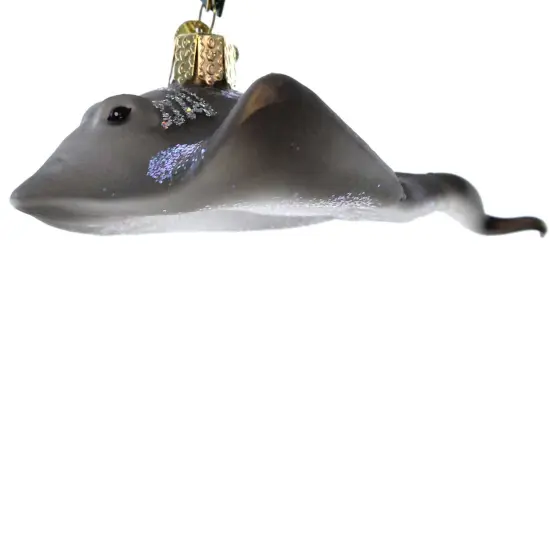Old World Christmas 1.5 Inch Stingray Tree Ornament , Ornament Sharks Sea Christmas Gray {2}