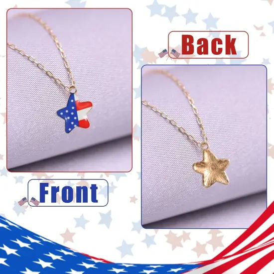 80 Pcs American Flag Patriotic Enamel Charms Pendant {3}