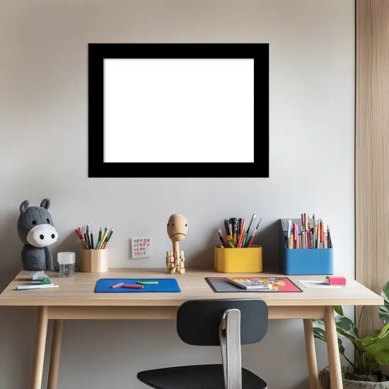 Basic Narrow Framed Dry Erase Magnetic Board Black Narrow {5}